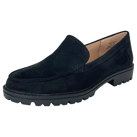 Journee Collection Erika Black Microsuede Womens Loafers Size 12M - Picture 2 of 9
